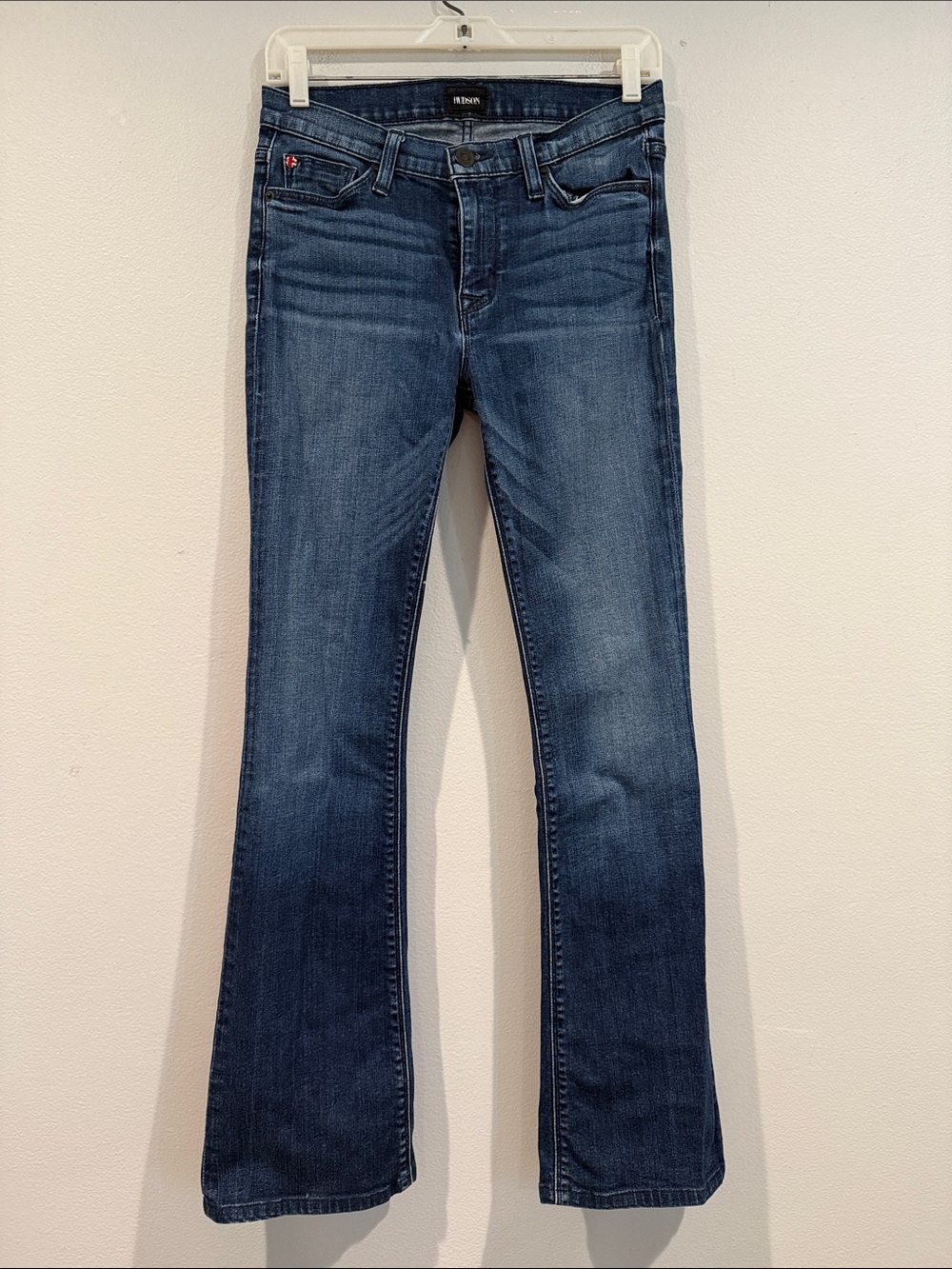 Hudson Slim Fit Dark Blue Flare Jeans for Women — Modern Stretch Denim